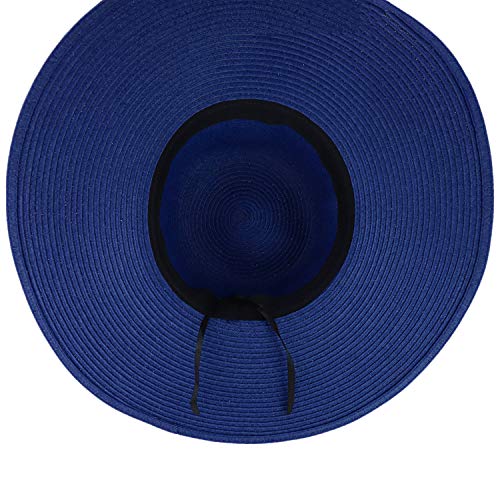 Trendy Apparel Shop Anchor Decorated Band Paper Braid Wide Brim Sun Hat