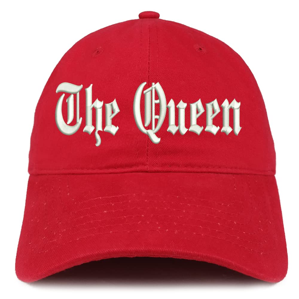 Trendy Apparel Shop The Queen Old English Low Profile Soft Cotton Baseball Cap