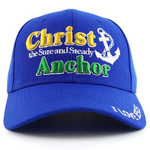 Trendy Apparel Shop Christ Anchor I Love Jesus Embroidered Baseball Cap