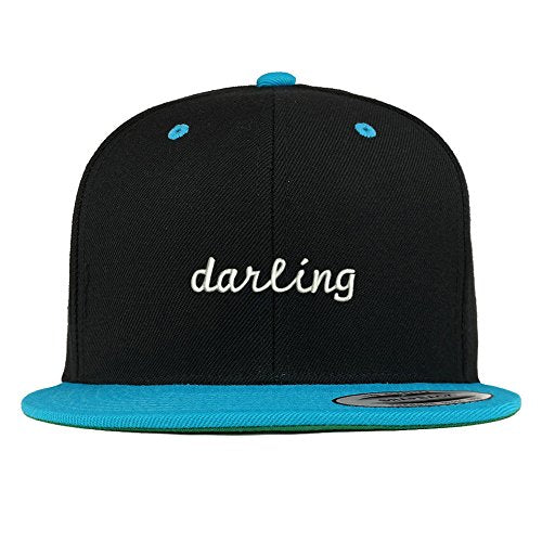 Trendy Apparel Shop Darling Embroidered Premium 2-Tone Flat Bill Snapback Cap