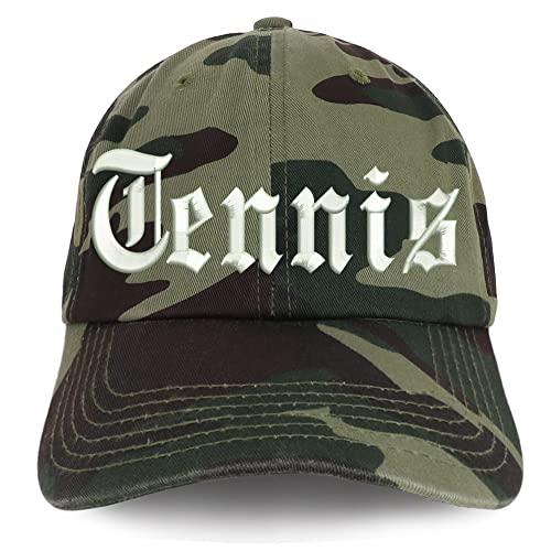 Trendy Apparel Shop Old English Tennis Low Profile Soft Cotton Baseball Cap