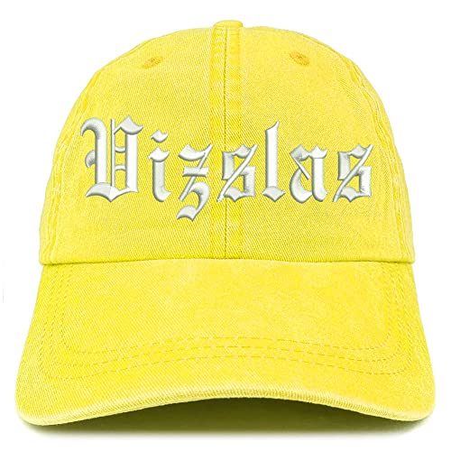 Trendy Apparel Shop Old English Vizslas Washed Pigment Dyed Baseball Cap