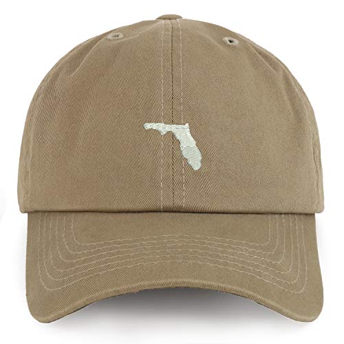 Trendy Apparel Shop XXL Florida State Embroidered Unstructured Cotton Cap