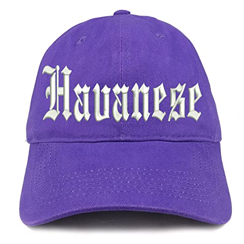 Trendy Apparel Shop Old English Havanese Low Profile Soft Cotton Baseball Cap