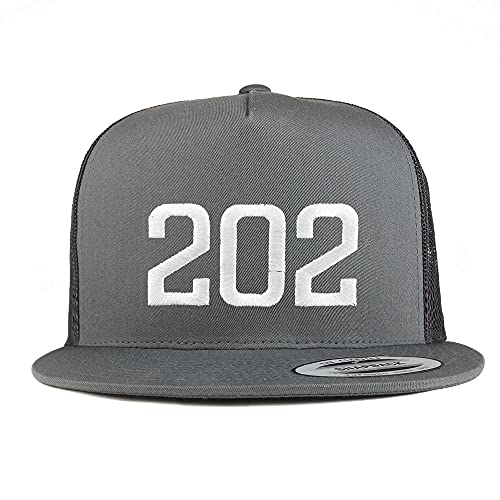 Trendy Apparel Shop Washington DC 202 Old English 5 Panel Flatbill Trucker Cap