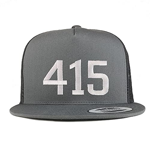 Trendy Apparel Shop 414 San Francisco CA Old English 5 Panel Flatbill Trucker Cap