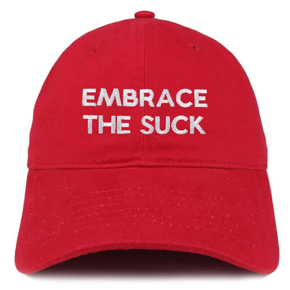 Trendy Apparel Shop Embrace The Suck Low Profile Soft Cotton Baseball Cap