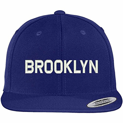 Trendy Apparel Shop Brooklyn City Embroidered Flat Bill Snapback Ball Cap