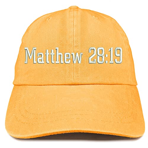 Trendy Apparel Shop Matthew 28:19 Washed Pigment Dyed Baseball Cap
