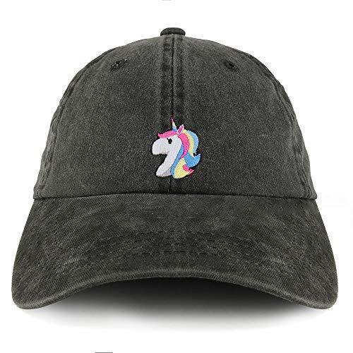 Trendy Apparel Shop Unicorn Patch Pigment Dyed Cotton Twill Unstructured Dad Hat