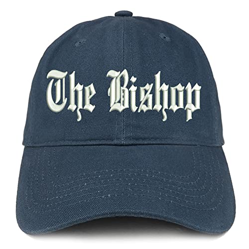 Trendy Apparel Shop The Bishop Old English Low Profile Soft Cotton Baseball Cap