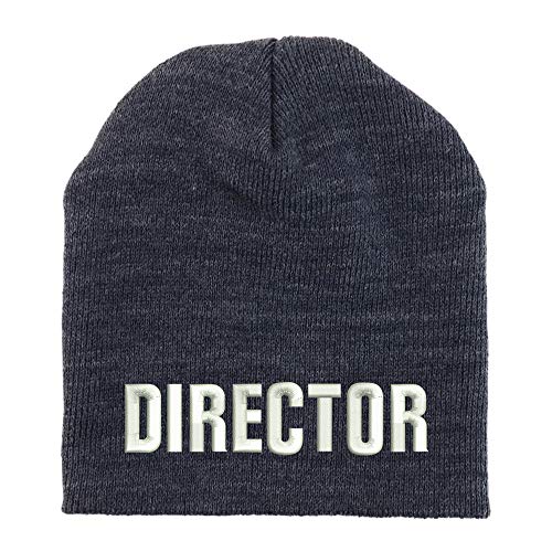 Trendy Apparel Shop Director Embroidered Made in USA Short Acrylic Knit Winter Beanie Hat