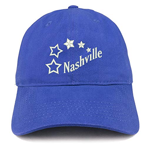 Trendy Apparel Shop Nashville Stars Embroidered Soft Crown 100% Brushed Cotton Cap