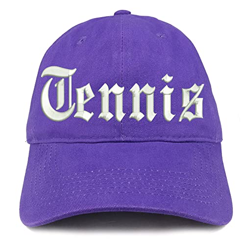 Trendy Apparel Shop Old English Tennis Low Profile Soft Cotton Baseball Cap