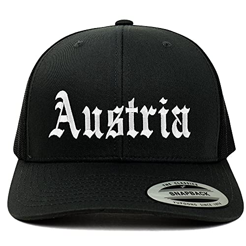 Trendy Apparel Shop Austria Old English 6 Panel Trucker Mesh Cap