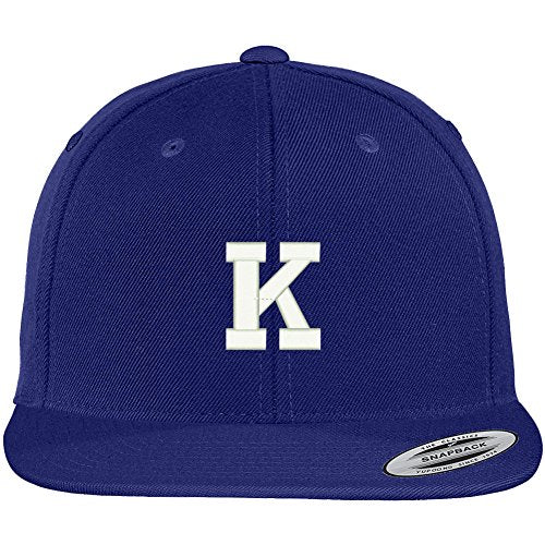 Trendy Apparel Shop Letter K Collegiate Varsity Font Initial Embroidered Baseball Cap
