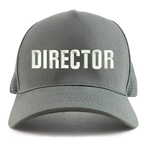 Trendy Apparel Shop Director Embroidered Oversized 5 Panel XXL Trucker Mesh Cap