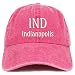 Trendy Apparel Shop IND Indianapolis Embroidered Pigment Dyed Washed Baseball Cap