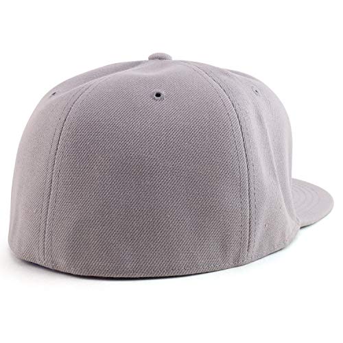 Trendy Apparel Shop Big Size Oversized Flat Bill Baseball Fitted Cap