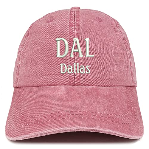 Trendy Apparel Shop DAL Dallas Embroidered Pigment Dyed Washed Baseball Cap