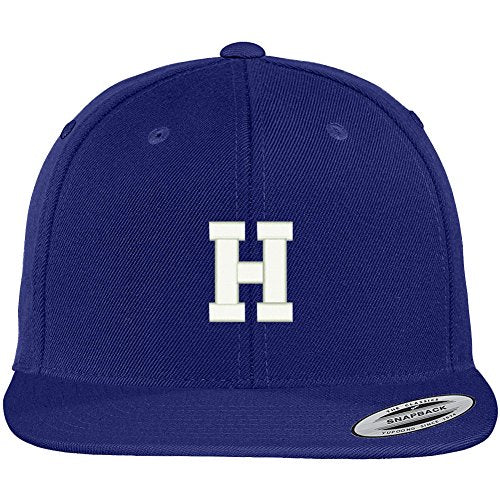 Trendy Apparel Shop Letter H Collegiate Varsity Font Initial Embroidered Baseball Cap