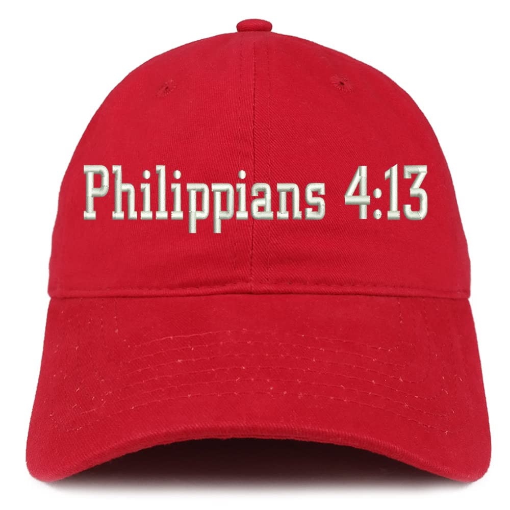 Trendy Apparel Shop Philippians 4:13 Low Profile Soft Cotton Baseball Cap