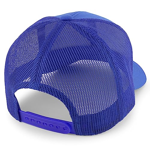 Trendy Apparel Shop Big Ladybug Embroidered Patch Structured 6 Panel Mesh Back Trucker Cap