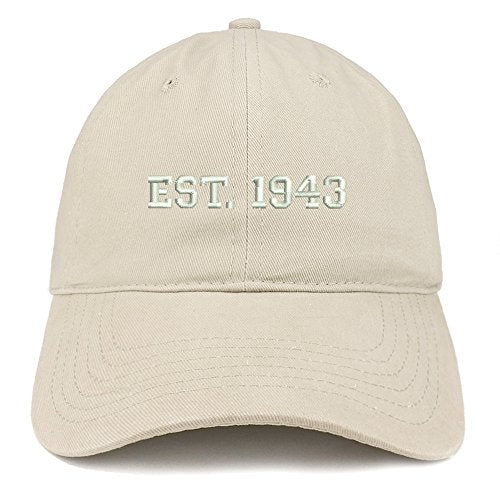 Trendy Apparel Shop EST 1943 Embroidered - 78th Birthday Gift Soft Cotton Baseball Cap