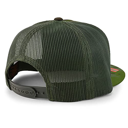 Trendy Apparel Shop World's Best Grandpa Patch 5 Panel Flatbill Baseball Cap