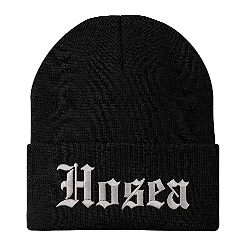 Trendy Apparel Shop Hosea Old English Embroidered Long Cuff Beanie