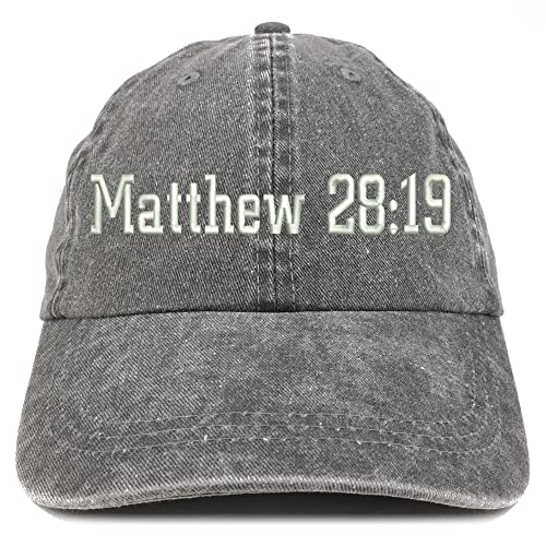 Trendy Apparel Shop Matthew 28:19 Washed Pigment Dyed Baseball Cap
