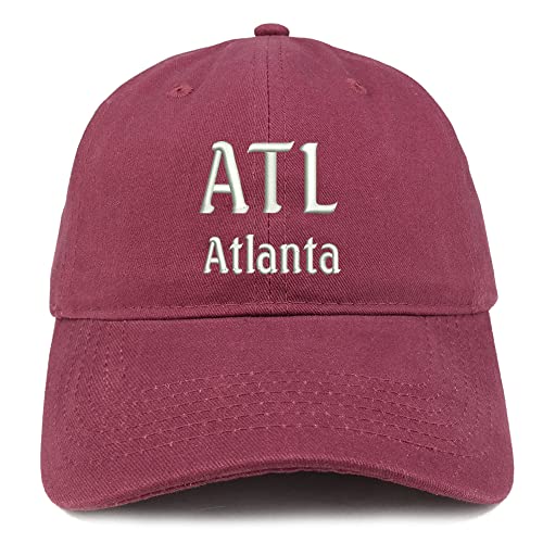 Trendy Apparel Shop ATL Atlanta Low Profile Soft Cotton Baseball Cap