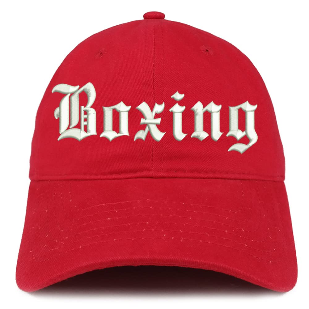 Trendy Apparel Shop Old English Boxing Low Profile Soft Cotton Baseball Cap