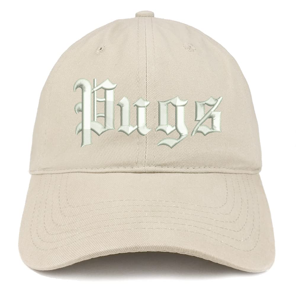 Trendy Apparel Shop Old English Pugs Low Profile Soft Cotton Baseball Cap