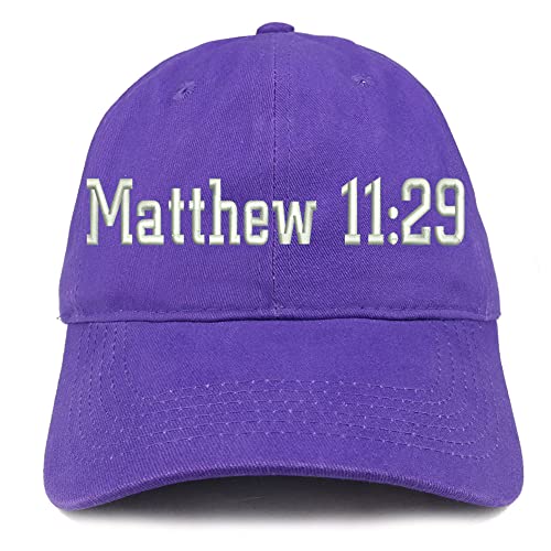 Trendy Apparel Shop Matthew 11:29 Low Profile Soft Cotton Baseball Cap