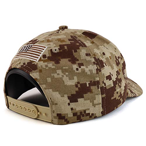 Trendy Apparel Shop 3D USA Flag Embroidered Structured Snapback Baseball Cap