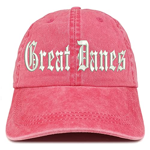 Trendy Apparel Shop Old English Great Danes Washed Pigment Dyed Baseball Cap
