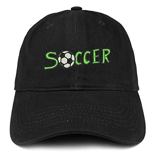 Trendy Apparel Shop Soccer Ball Embroidered Cotton Unstructured Dad Hat