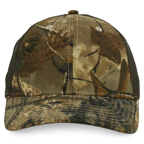 Trendy Apparel Shop Hunting Camouflage Adjustable Mesh Back Tucker Cap