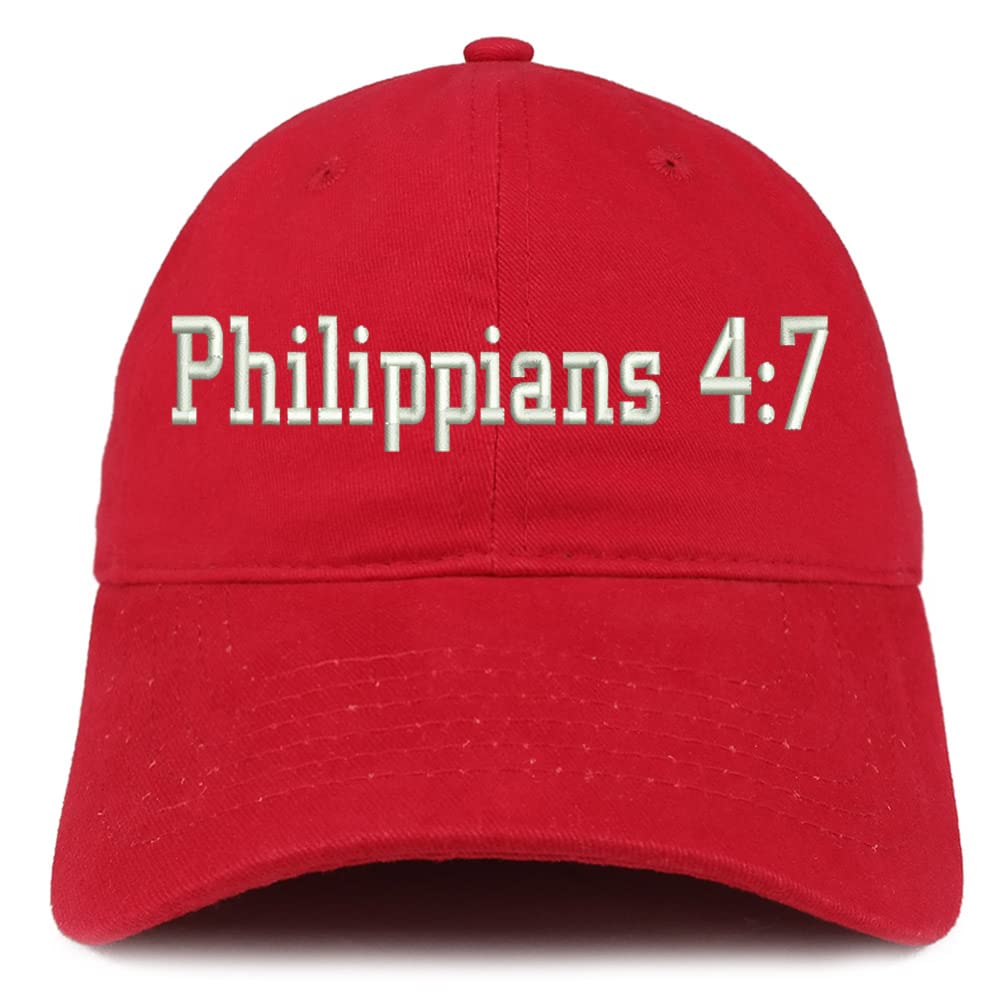 Trendy Apparel Shop Philippians 4:7 Low Profile Soft Cotton Baseball Cap
