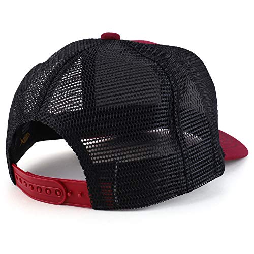 Trendy Apparel Shop Low Profile Two Tone Mesh Back Trucker Baseball Cap