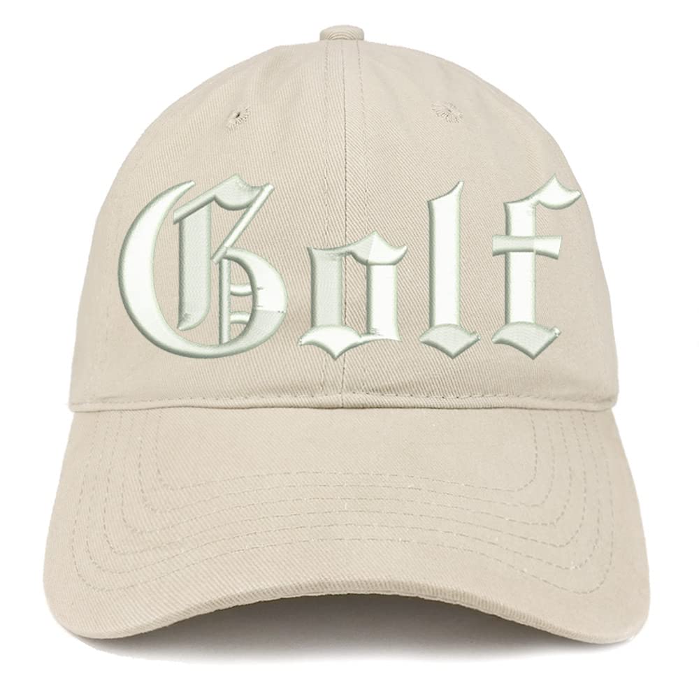 Trendy Apparel Shop Old English Golf Low Profile Soft Cotton Baseball Cap