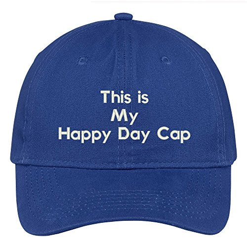 Trendy Apparel Shop This Is My Happy Day Cap Embroidered Brushed 100% Cotton Baseball Cap