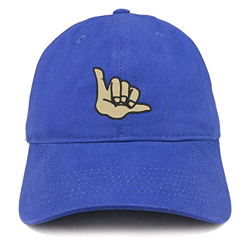 Trendy Apparel Shop Hang Loose Embroidered Soft Crown 100% Brushed Cotton Cap