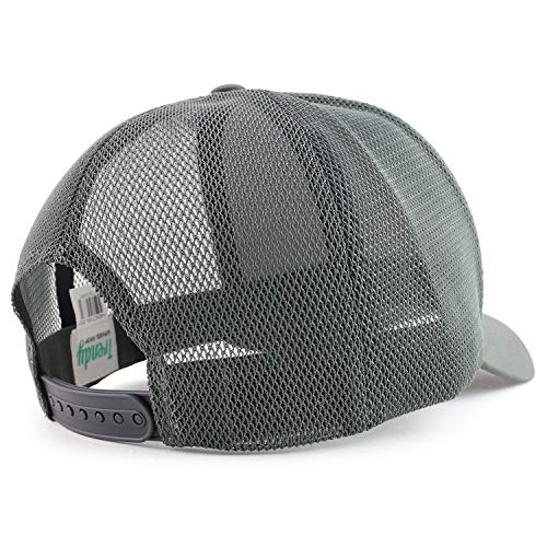 Trendy Apparel Shop Orca Killer Whale Embroidered Oversized 5 Panel XXL Trucker Mesh Cap