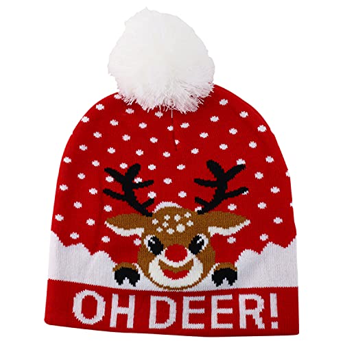 Trendy Apparel Shop 10 Styles Christmas Winter Short Beanies with Pompom