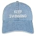 Trendy Apparel Shop Keep Swimming Embroidered Cotton Baseball Cap