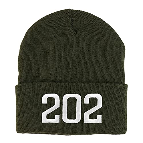 Trendy Apparel Shop South Carolina SC Old English Embroidered Long Cuff Beanie