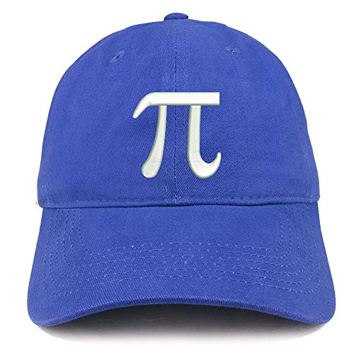 Trendy Apparel Shop Pi Day Symbol Embroidered Soft Crown 100% Brushed Cotton Cap