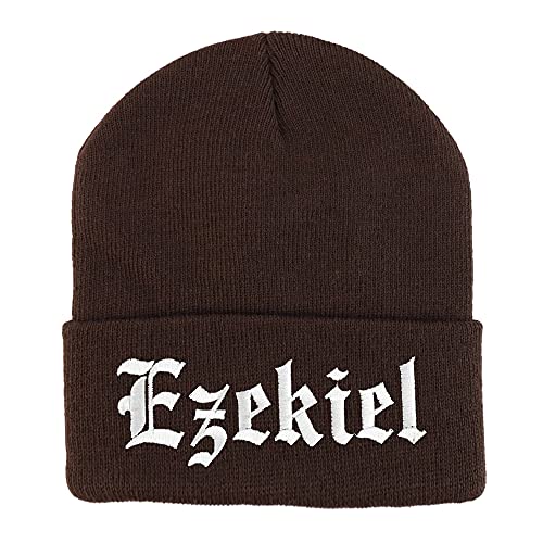 Trendy Apparel Shop Ezekiel Old English Embroidered Long Cuff Beanie